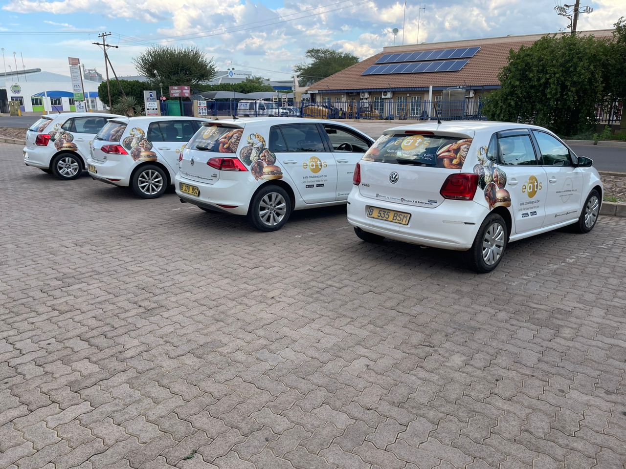 Double A. G branded fleet vehicles